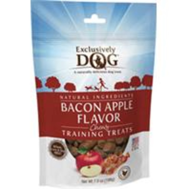 Exclusively Dog Bacon Apple Flavor Chewy Training Treats 7.0 oz