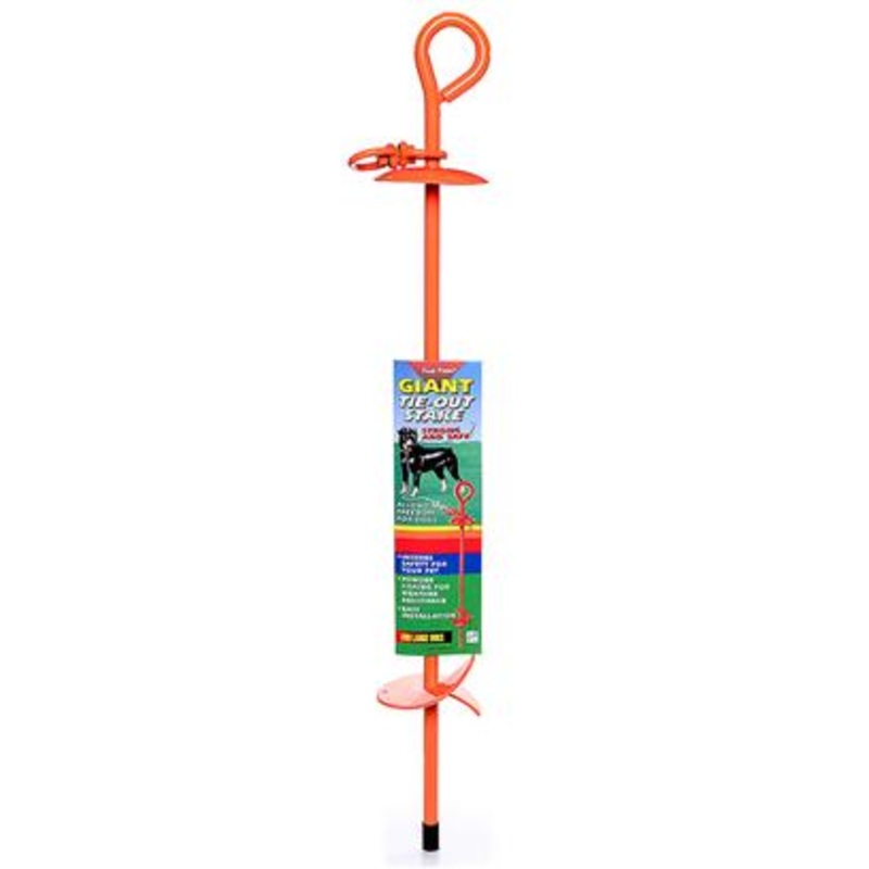Four Paws Giant Tie-Out Stake Orange 5.90  x 4  x 29
