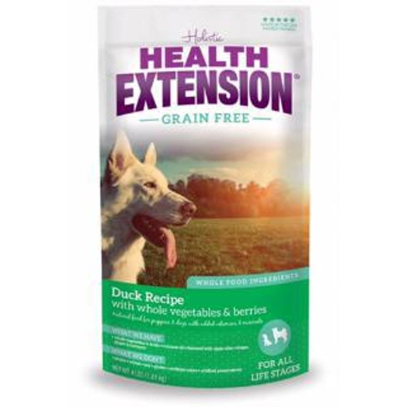 Health Extension Grain Free Duck Recipe Dry Dog Food, 4-pounds
