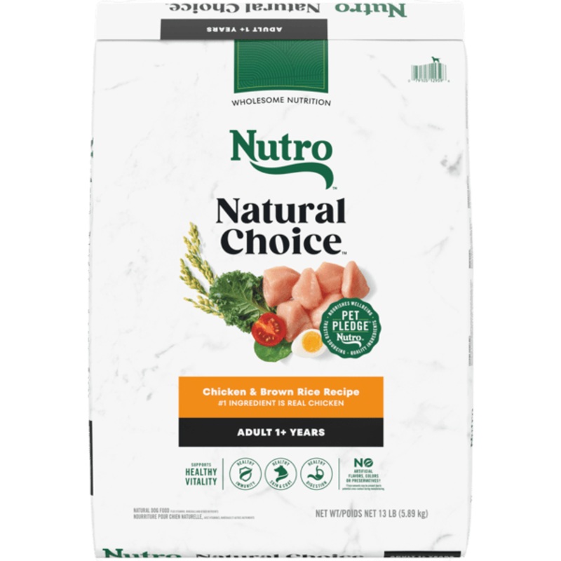 Nutro Natural Choice Dry Dog Food Adult Chicken & Brown Rice Recipe 13lb bag
