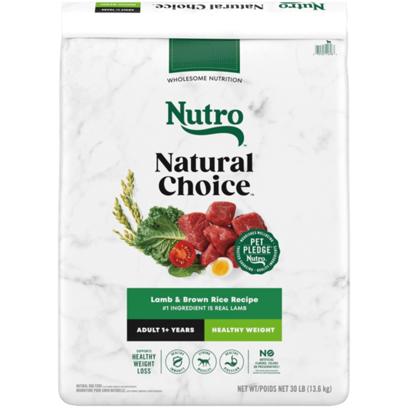 Nutro Natural Choice Dry Dog Food Adult Healthy Weight Lamb & Brown Rice Recipe 30lb bag