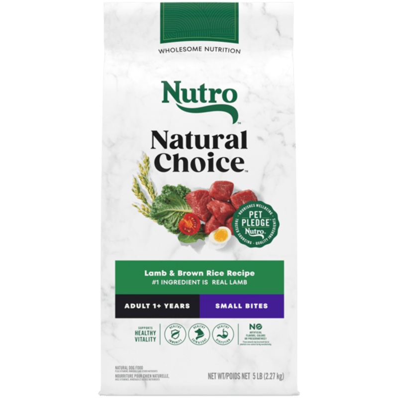 Nutro Natural Choice Dry Dog Food Adult Small Bites Lamb & Brown Rice Recipe 5lb bag