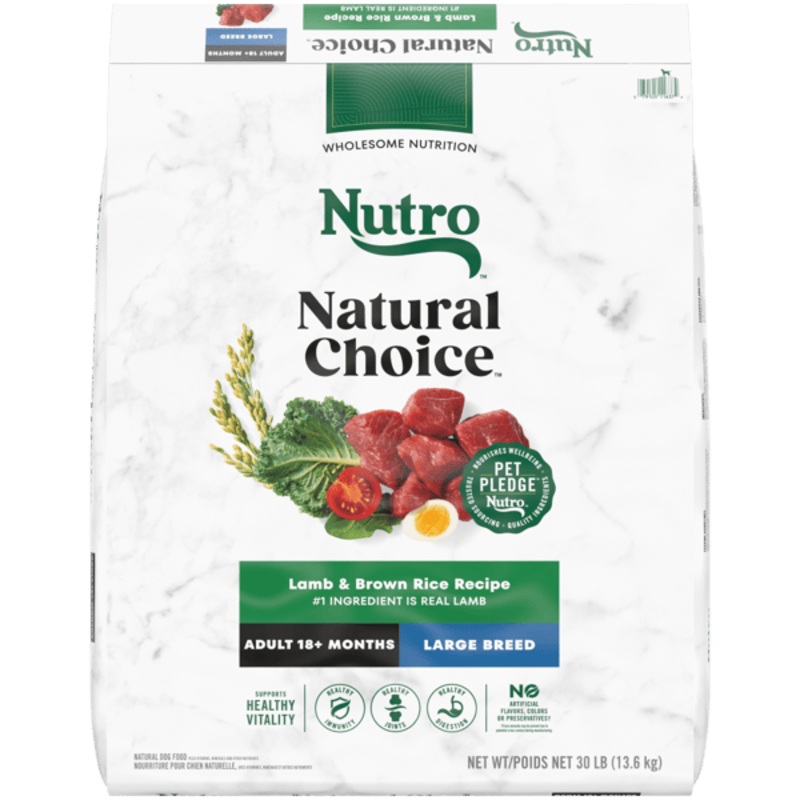 Nutro Natural Choice Dry Dog Food Large Breed Adult Lamb & Brown Rice Recipe 30lb bag