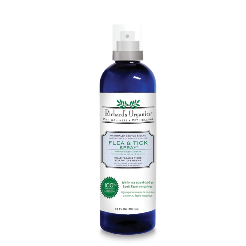 Richard's Organics Flea & Tick Spray for Dogs 12oz