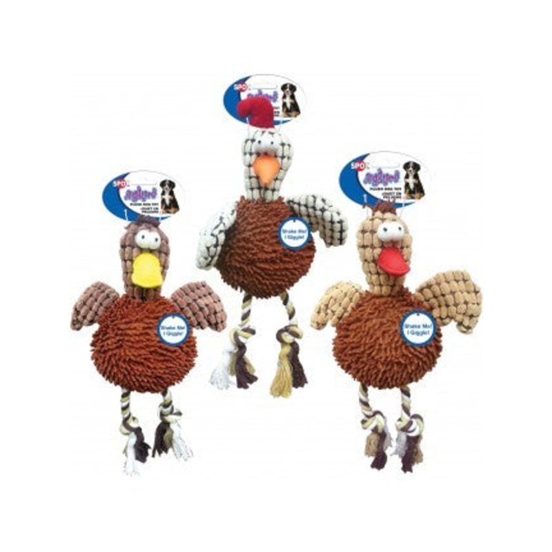 Spot Ethical Pet Dog Toy Giggler Plush Chicken 12In Assorted
