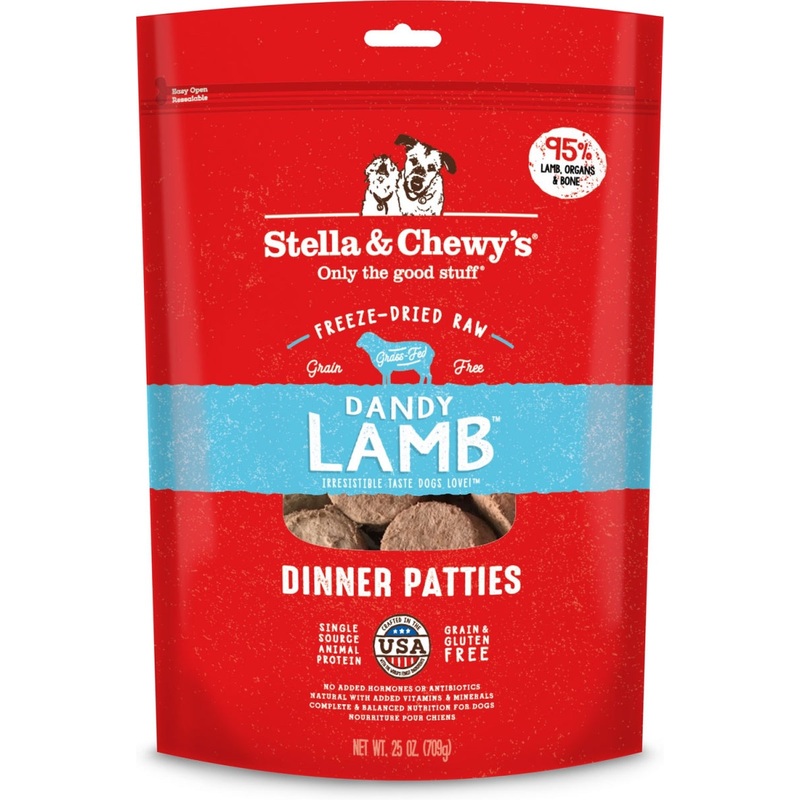 Stella & Chewy s Dandy Lamb Dinner Patties Freeze-Dried Raw Dry Dog Food  25 oz