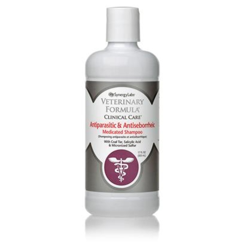 Synergy Labs Veterinary Formula Clinical Care Antiparasitic & Antiseborrheic Shampoo for Dogs  16oz