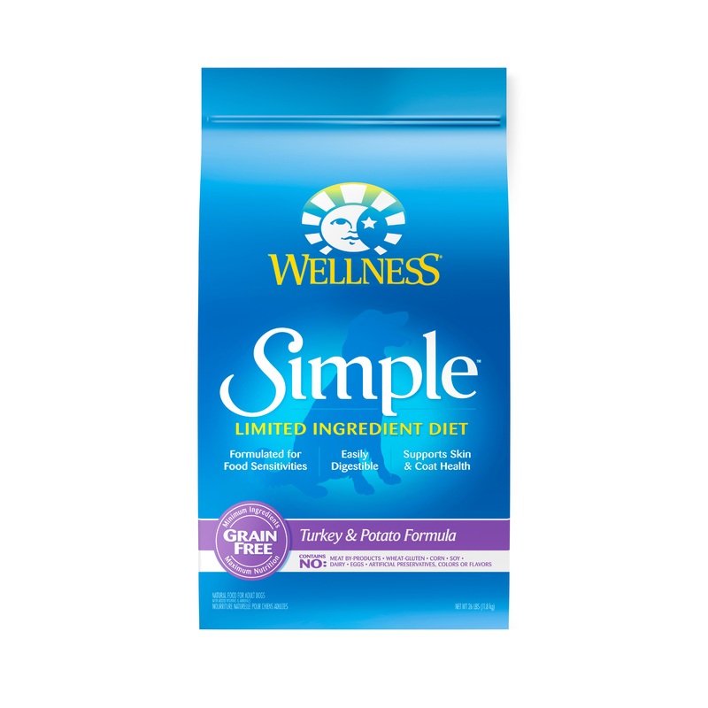 Wellness Simple Natural Grain Free Limited Ingredient Dry Dog Food Turkey and Potato Recipe 26lb Bag