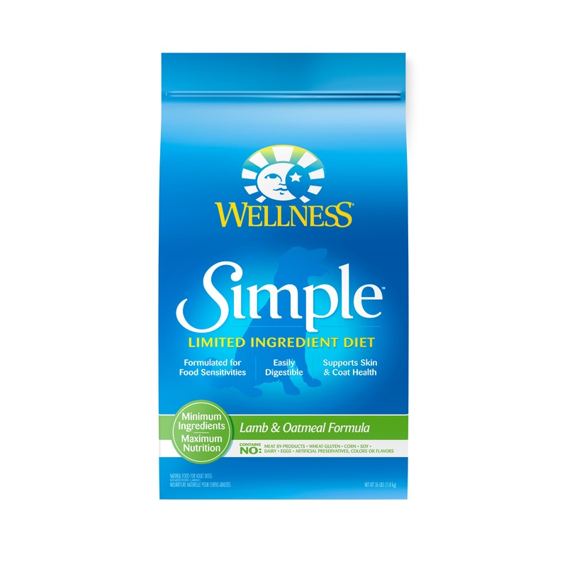 Wellness Simple Natural Limited Ingredient Dry Dog Food Lamb and Oatmeal Recipe 26lb Bag