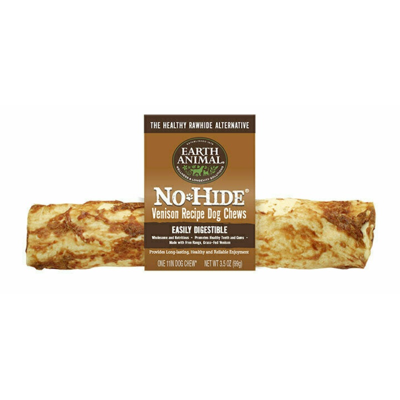 Earth Animal No Hide Venison Recipe Dog Chews, 4-inch
