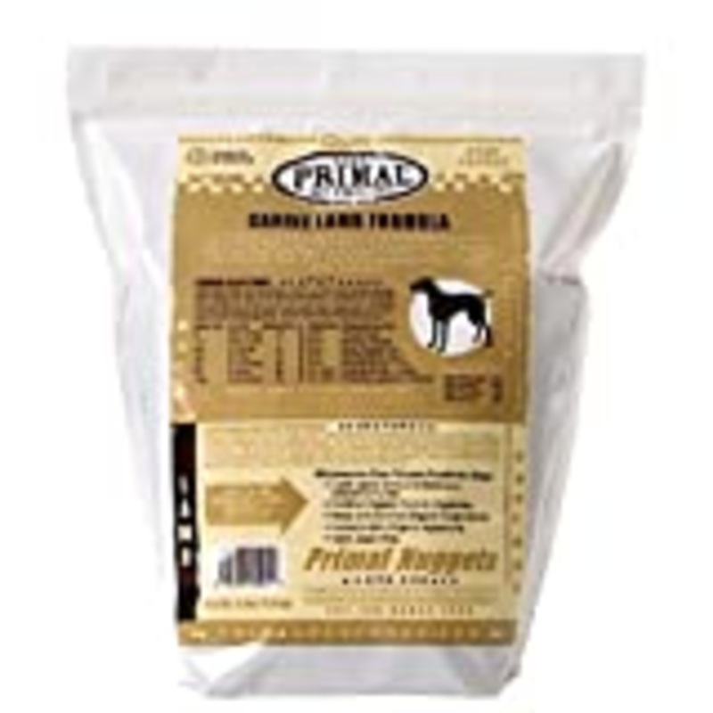 Primal Pet Food Raw Diet, Canine Lamb Formula, 3-Pound Nuggets Multi-Colored