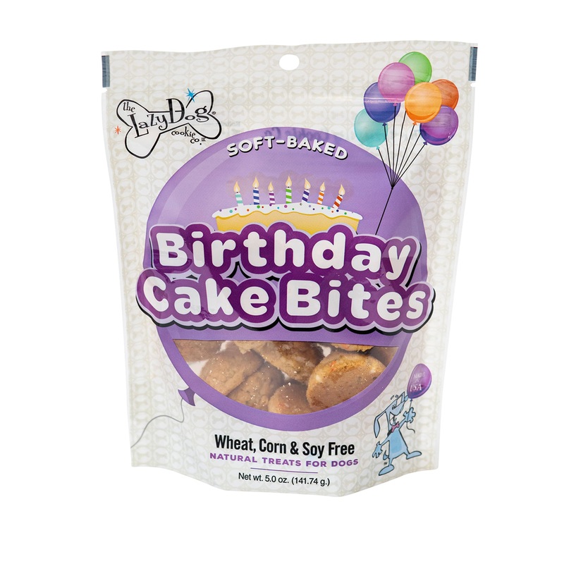 THE LAZY DOG COOKIE CO  INC THE LAZY DOG COOKIE CO. BIRTHDAY CAKE BITES ONE SIZE CBCBPKG