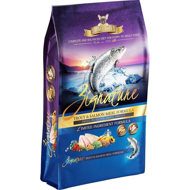 Zignature Trout & Salmon Formula Grain-Free Small Bites Dry Dog Food 4lb