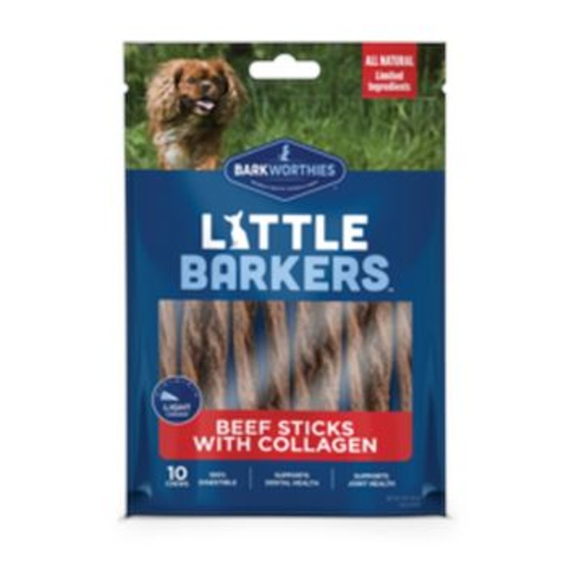 Barkworthies 10 Pk Beef Collagen sticks