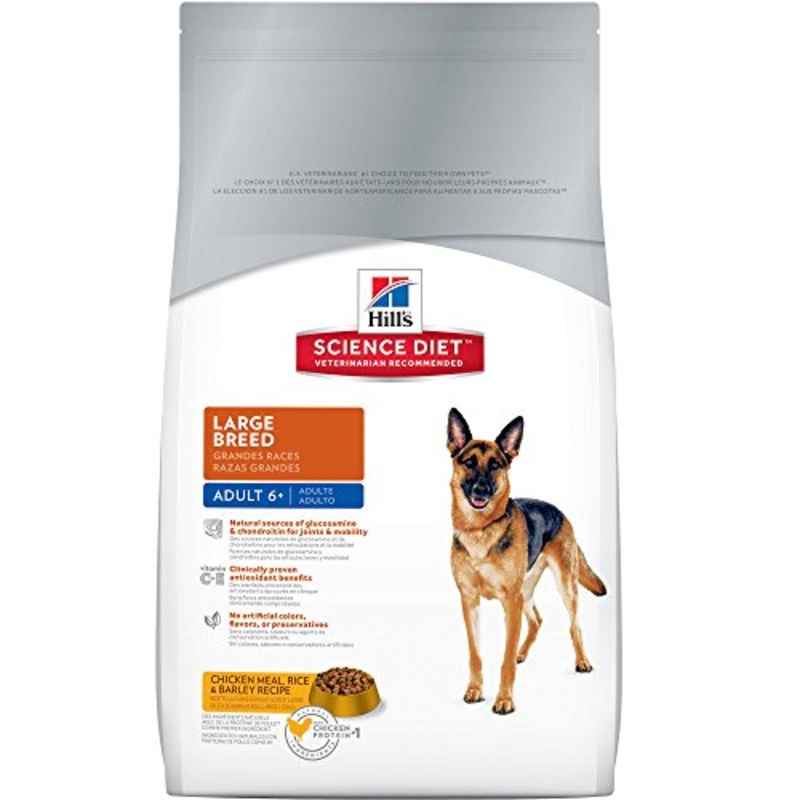 Hill's Science Diet Adult 6+ Large Breed Chicken Meal Rice & Barley Recipe Dry Dog Food, 15 lb bag