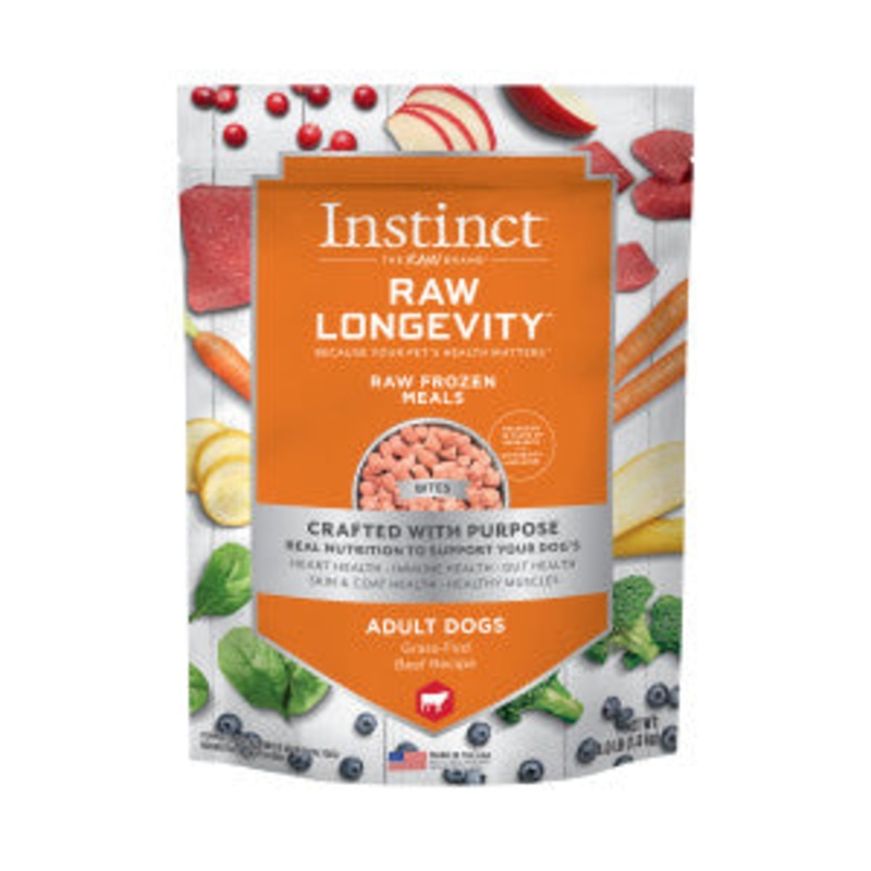 Nature's Variety Instincy Longevity Frozen Dog Food Bites 4lb  Beef