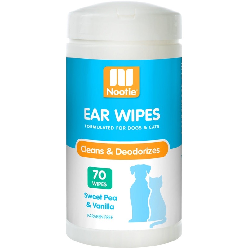 Nootie Waterless Dog Ear Wipes Sweet Pea Vanilla 70ct
