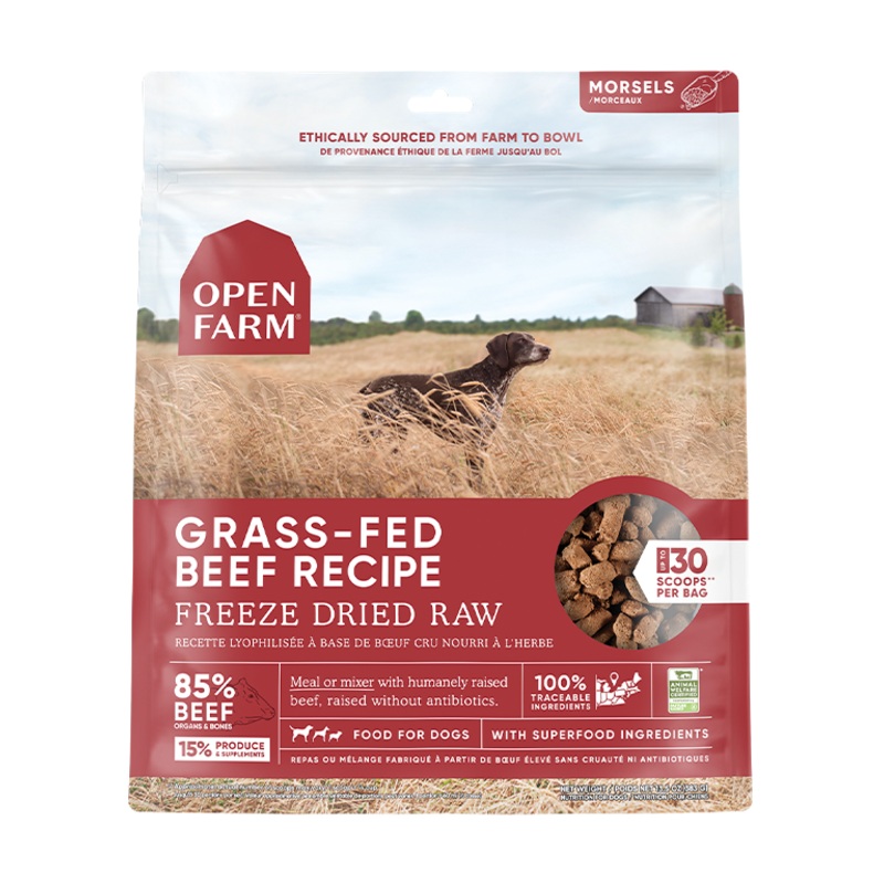 Open Farm Freeze Dried Grassfed Beef Dog food 3.5oz