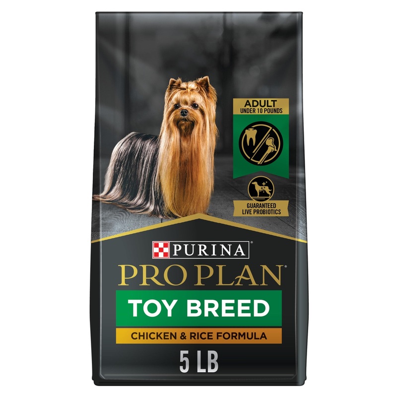 Purina Pro Plan Toy Breed Dog Food With Probiotics for Dogs  Chicken & Rice Formula  5 lb. Bag