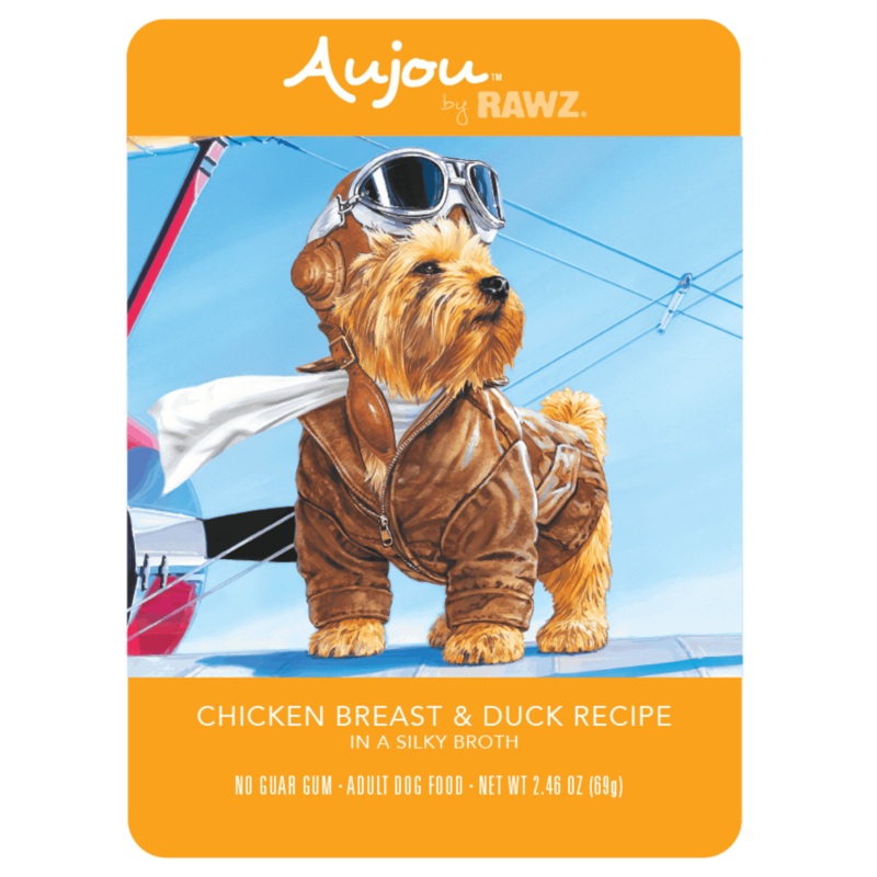 Rawz Wet Dog Food AuJus 2.5oz Chicken and Duck