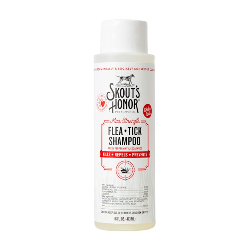 Skout's Honor Flea + Tick Dog Shampoo, 16 fl. oz., 16 FZ