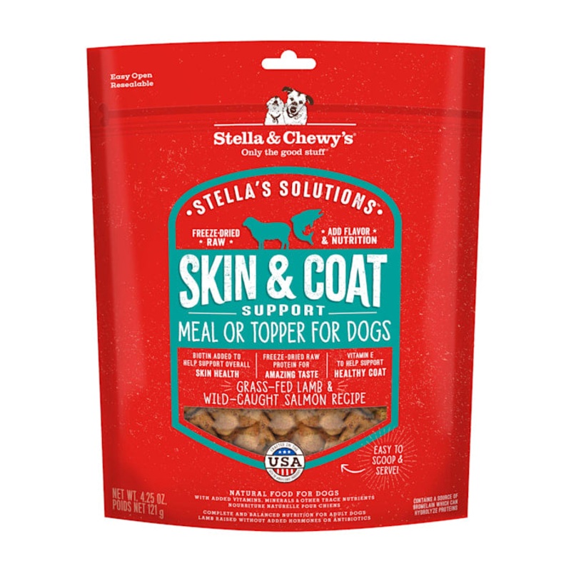 Stella & Chewy's Skin & Coat Boost Grass-Fed Lamb & Wild-Caught Salmon Dinner Morsels Dry Dog Food, 4.25 oz.