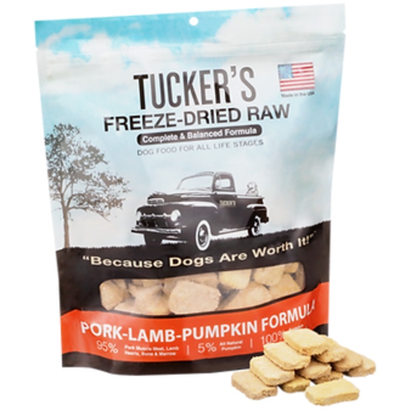 Tuckers Freeze Dried 14oz Raw Diet Pork Lamb Pumpkin