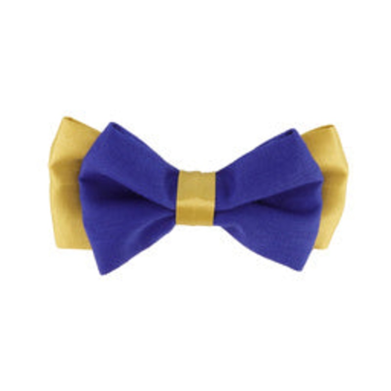 Coastal Accent Metallic Dog Collar Embellishment, Blue Bowtie