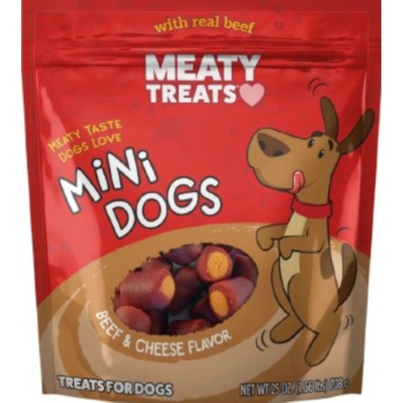 Meaty Treats Mini Dogs Beef and Cheese Dog Treats 25oz