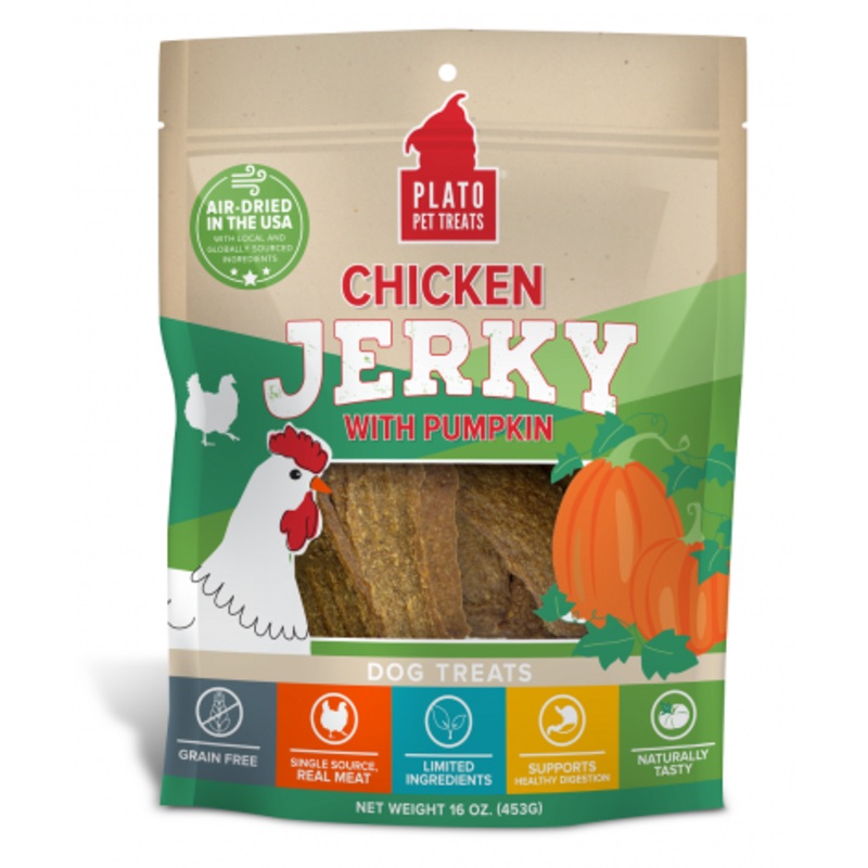 PLATO Chicken Jerky with Pumpkin 16oz