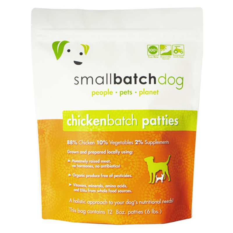 Small Batch 3lb Frozen Chicken Sliders Dog Food