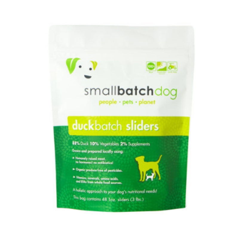 Small Batch Frozen Dog Food 1oz Sliders Duck 3lb