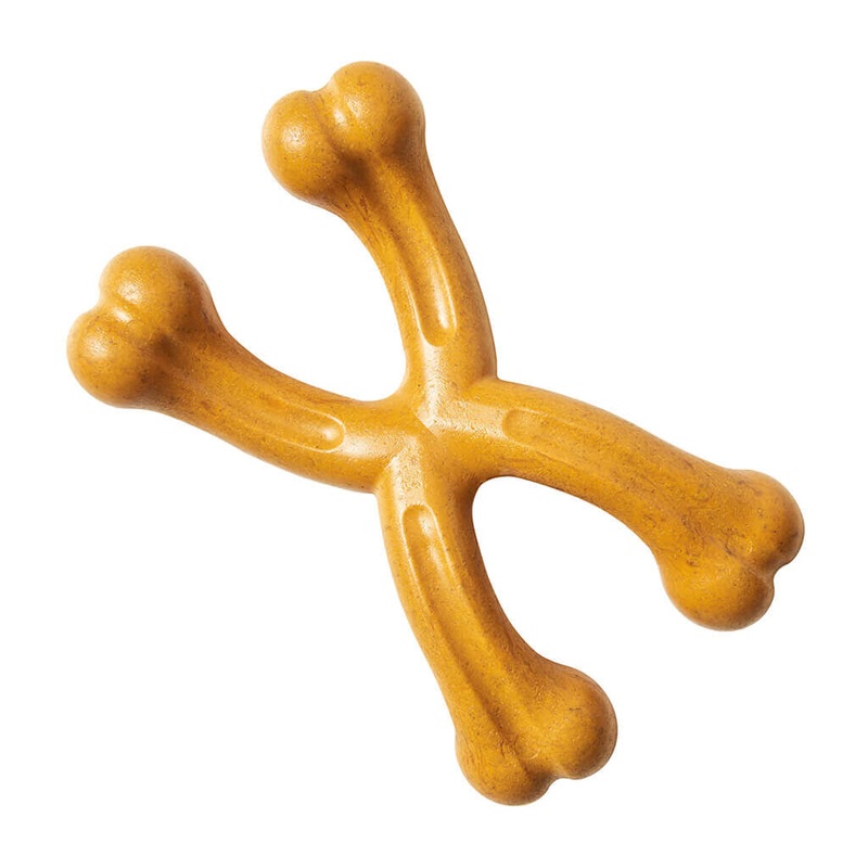 Spot Ethical Pet Dog Chew Bambone Peanut Butter Double Wishbone 7in