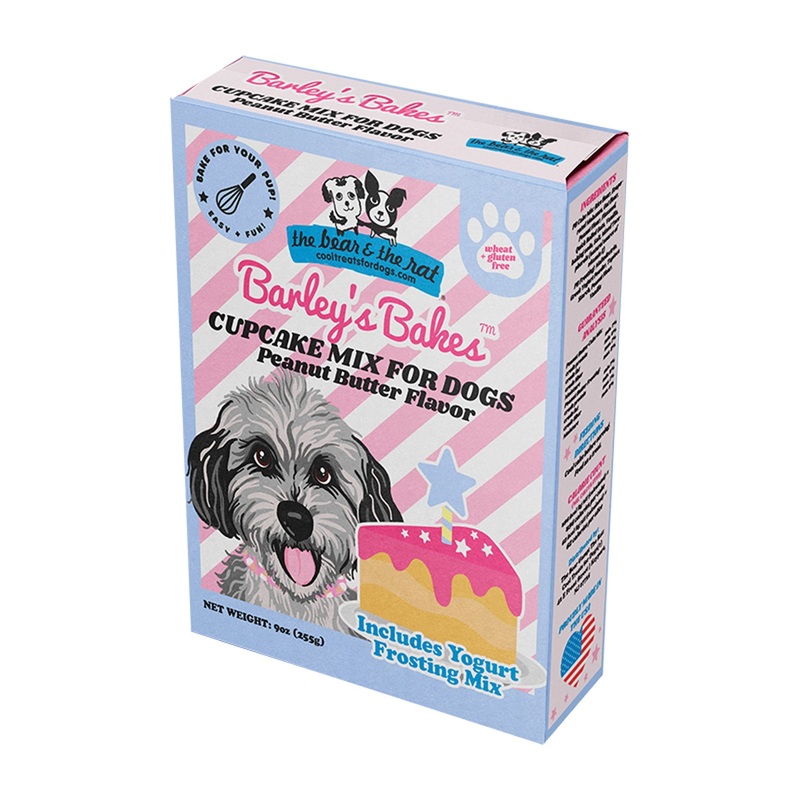 The Bear & The Rat Barley's Bakes Cupcake Mix for Dogs, Peanut Butter, 7.5oz