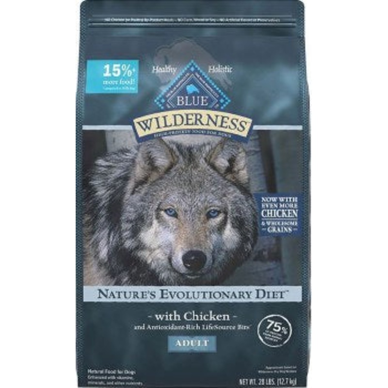 Blue Buffalo Wilderness Chicken and Peas Recipe Grain Free Dry Dog Food 24lb