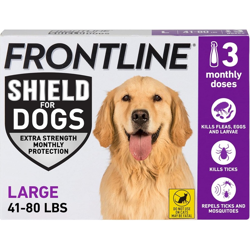 Frontline Shield Flea & Tick Treatment for Large Dogs 41-80 lbs. 3pk