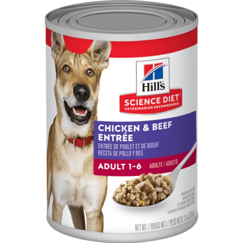 Hill's Science Diet Adult Chicken & Beef Entree Canned Dog Food, 13oz