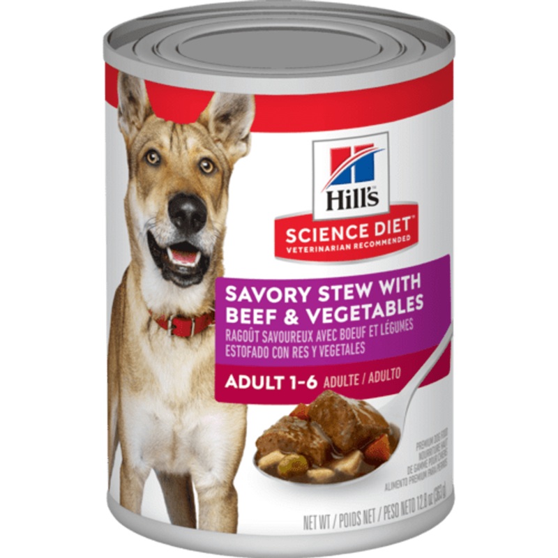 Hill's Science Diet Adult Savory Stew with Beef & Vegetables, Can, 12.8oz