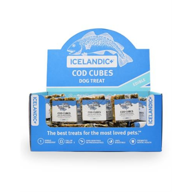 Icelandic+ Large Cod Skin Cube Dog Fish Treat Single