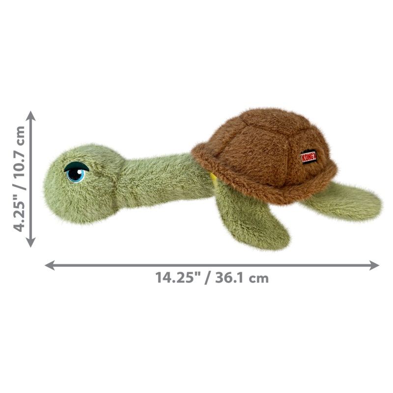 Kong Dog Toy Scruffs Turtle Medium