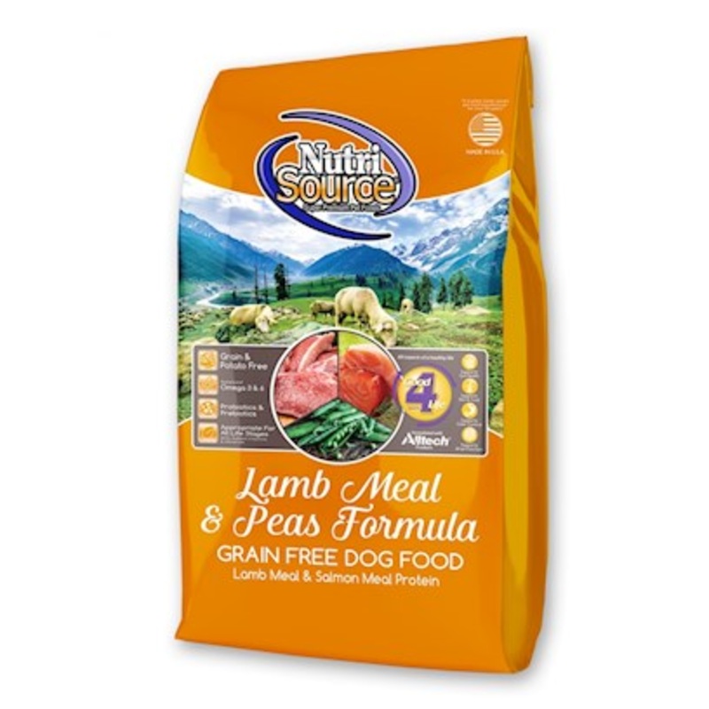 NutriSource Grain-Free Lamb Meal & Peas Formula Dry Dog Food  12 lb