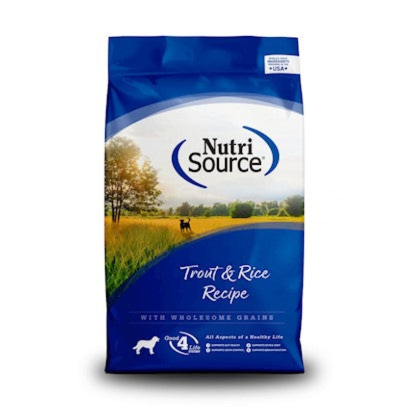 NutriSource Trout & Brown Rice Recipe Dry Dog Food 12 lb