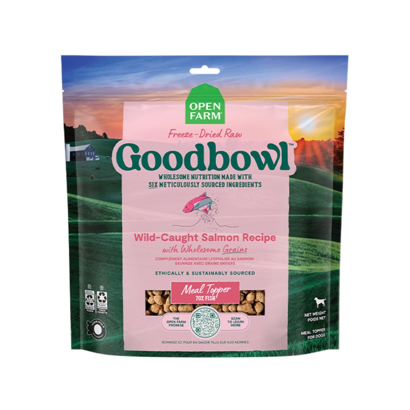 Open Farm Goodbowl Wild-Caught Salmon Freeze Dried Raw Topper for Dogs 8oz