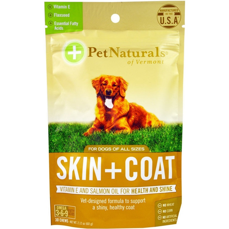 Pet Naturals of Vermont, Skin + Coat for Dogs, 30ct