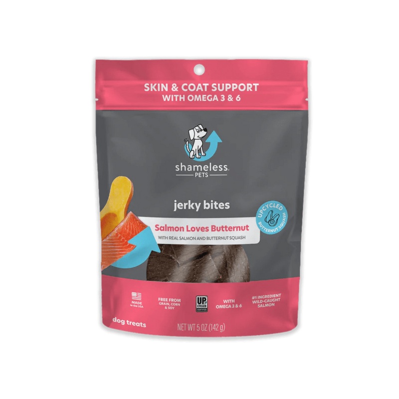 Shameless Pets Salmon Loves Butternut Jerky Bites, 5 oz