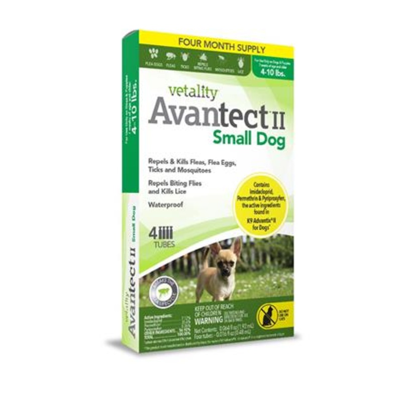 Vetality Avantect Ii Flea And Tick For Dogs 0.064 Fl. Oz 4 Count
