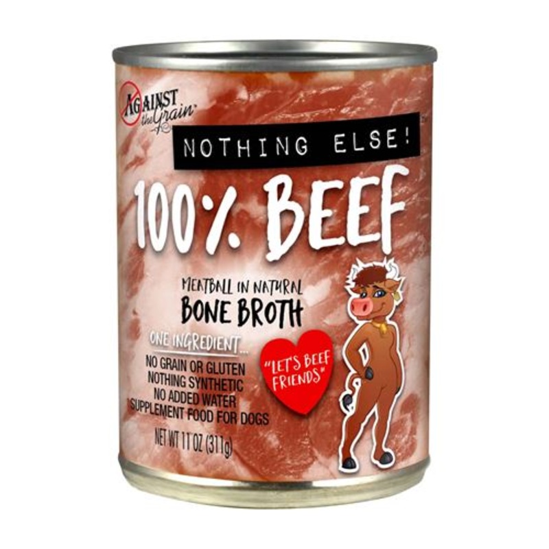 Against the Grain Nothing Else One Ingredient Beef Dog Food Beef 11 oz