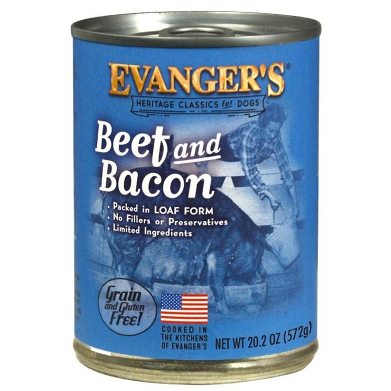 Evangers Heritage Classics Beef & Bacon Wet Dog Food 20oz