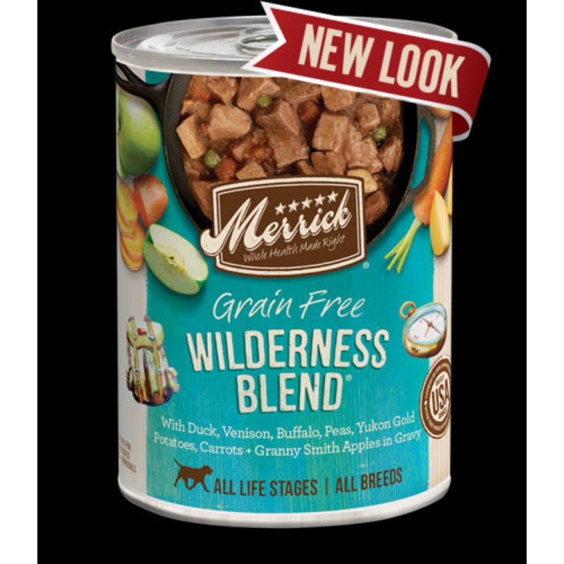 Merrick - Grain Free Canned Dog Food Wilderness Blend Classic Recipe - 12.7 oz.