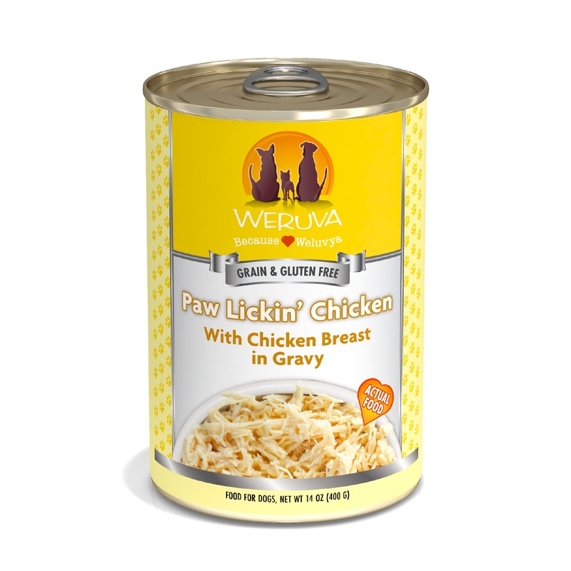 Weruva Classic Dog food 14oz Can Paw Lickin' Chicken with Chicken Breast